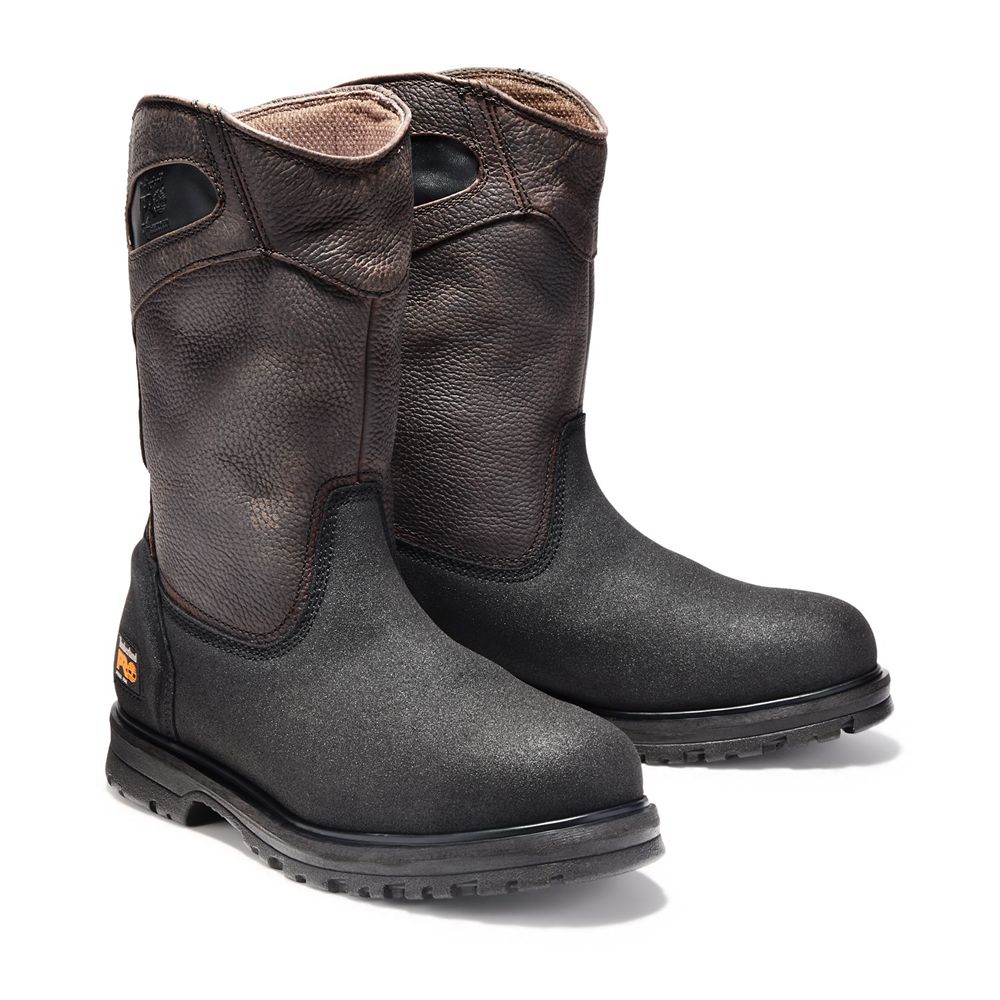 Botas de Trabajo Masculino - Timberland Pro® Powerwelt Wellington Steel Toe - LITMX0286 - Marrom